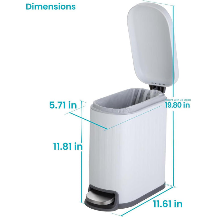 1.3 Gallon Slim Trash Can - 5 Liter