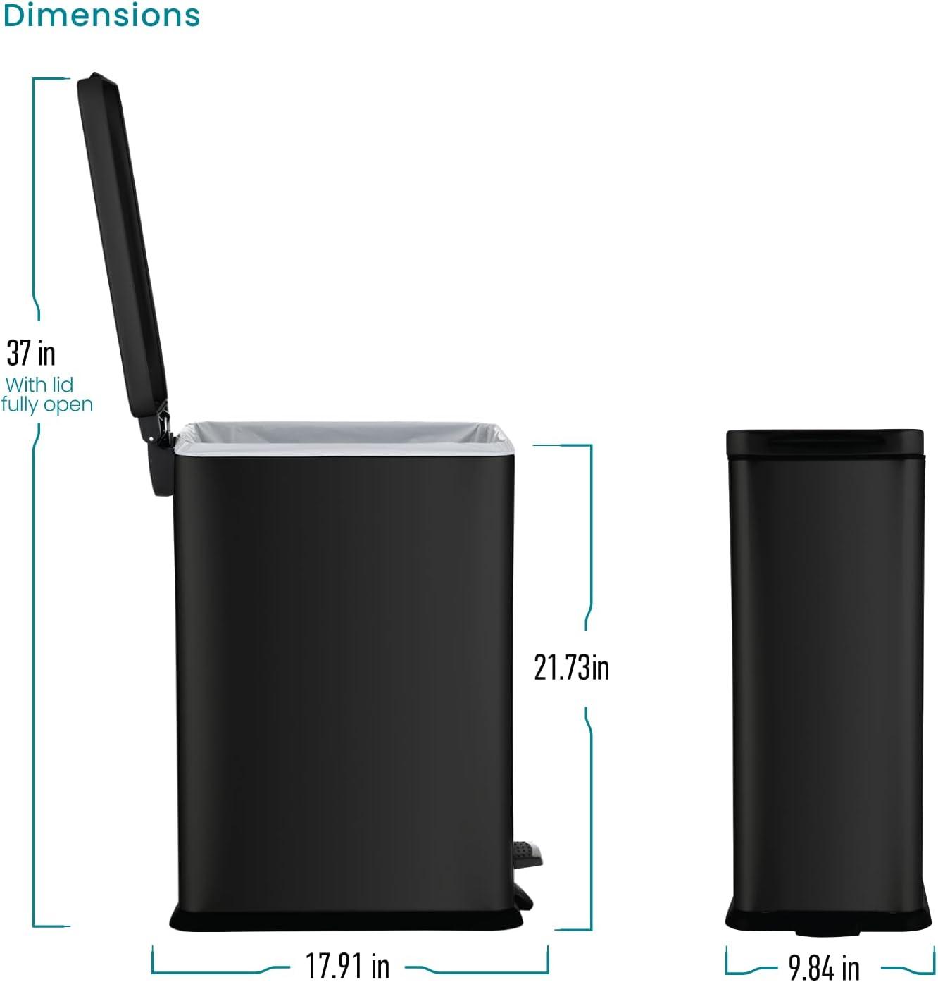 8 Gallon Slim Trash Can - 30 Liter