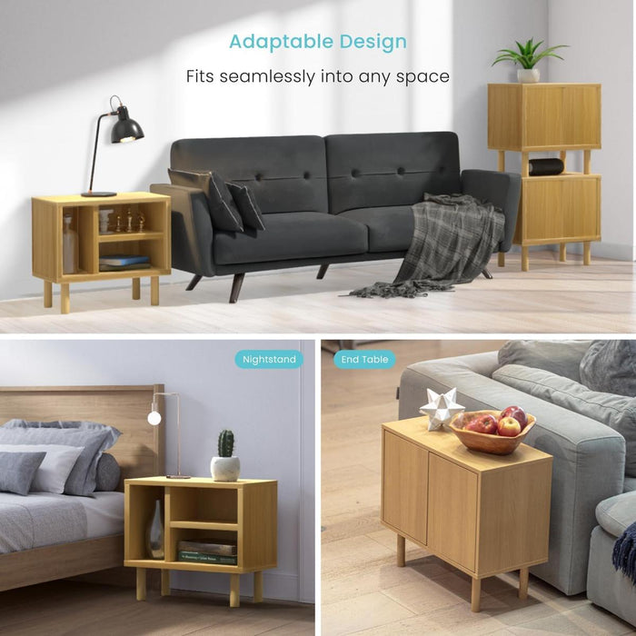 Storge Cube End Table with Doors or Shelves for Storage