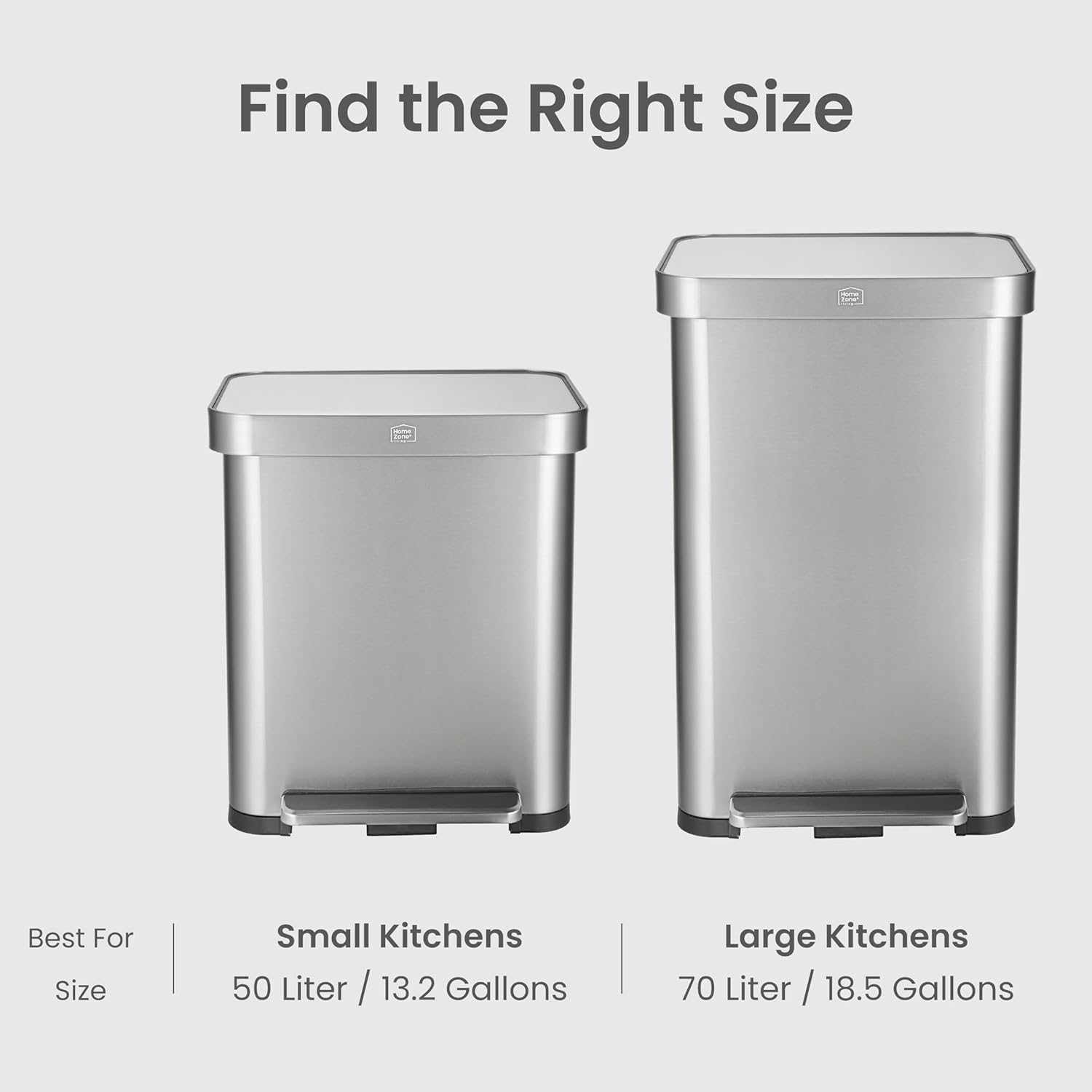 18.5 Gallon Virtuoso 2.0 Trash Can - 70 Liter