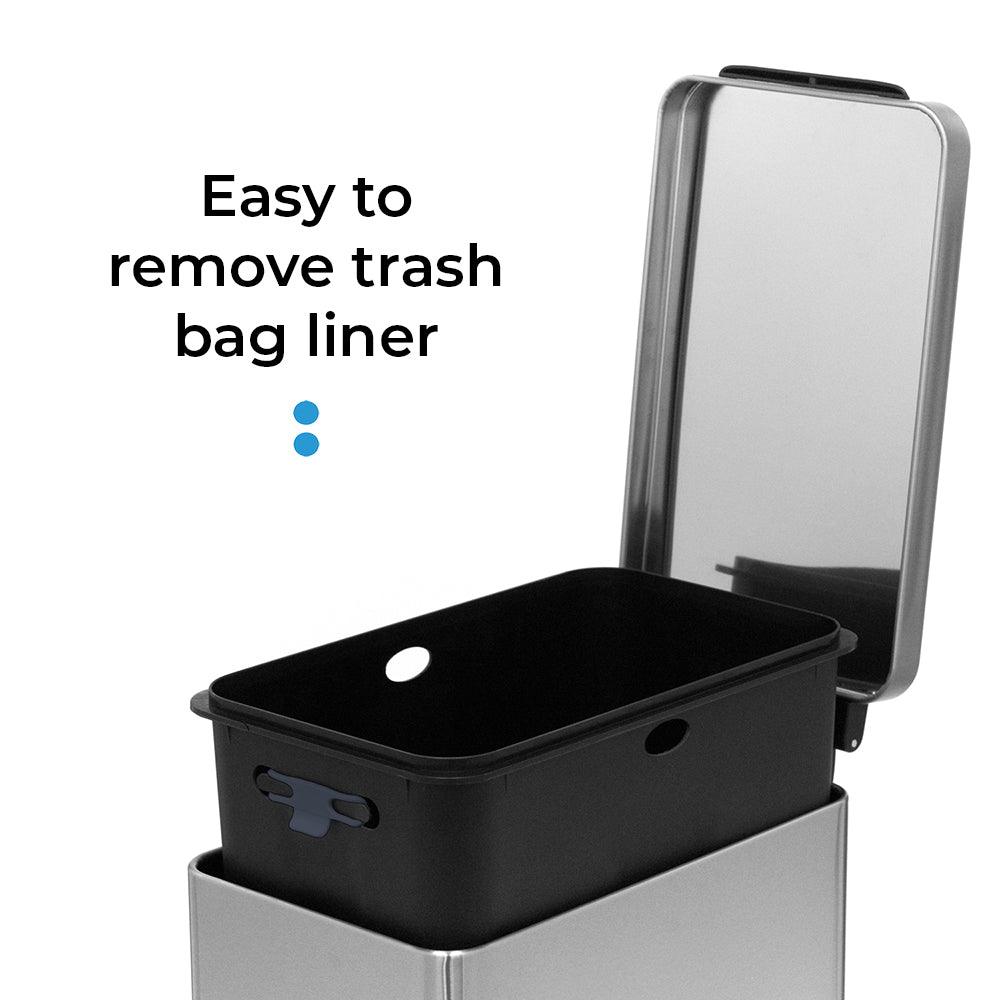 8 Gallon Slim Trash Can - 30 Liter