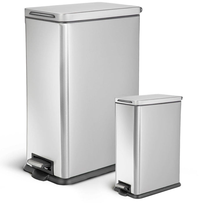 12 Gallon and 2.5 Gallon Kitchen Trash Can Combo Set - Home Zone Living