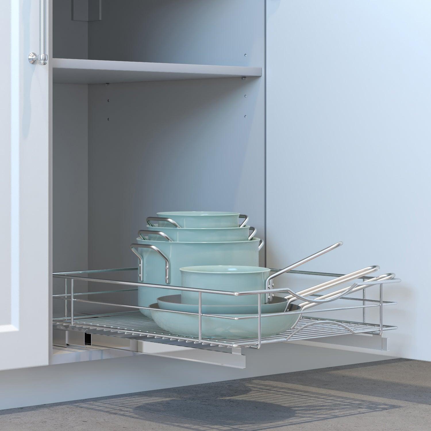 Kitchen Cabinet Pull-Out Basket Organizer - 17