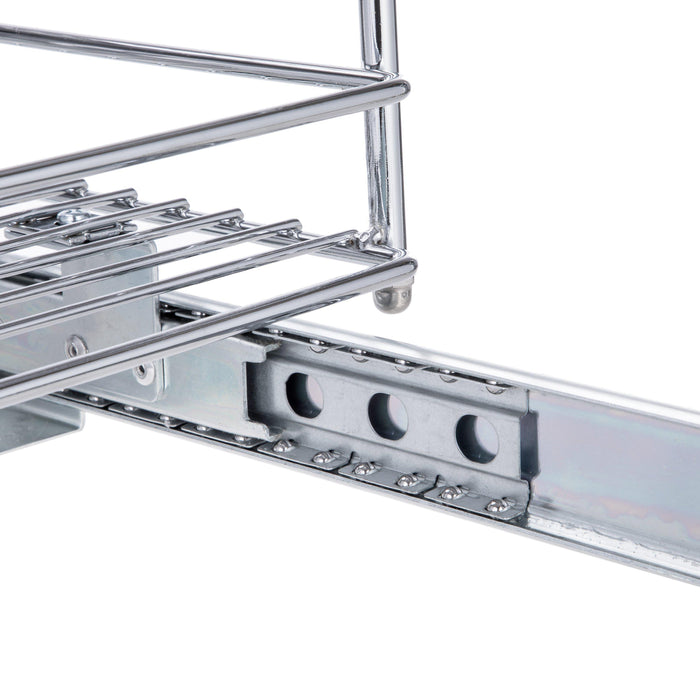 2-Tier Pull-Out Drawer Cabinet Organizer - 7” W x 20” D - Home Zone Living