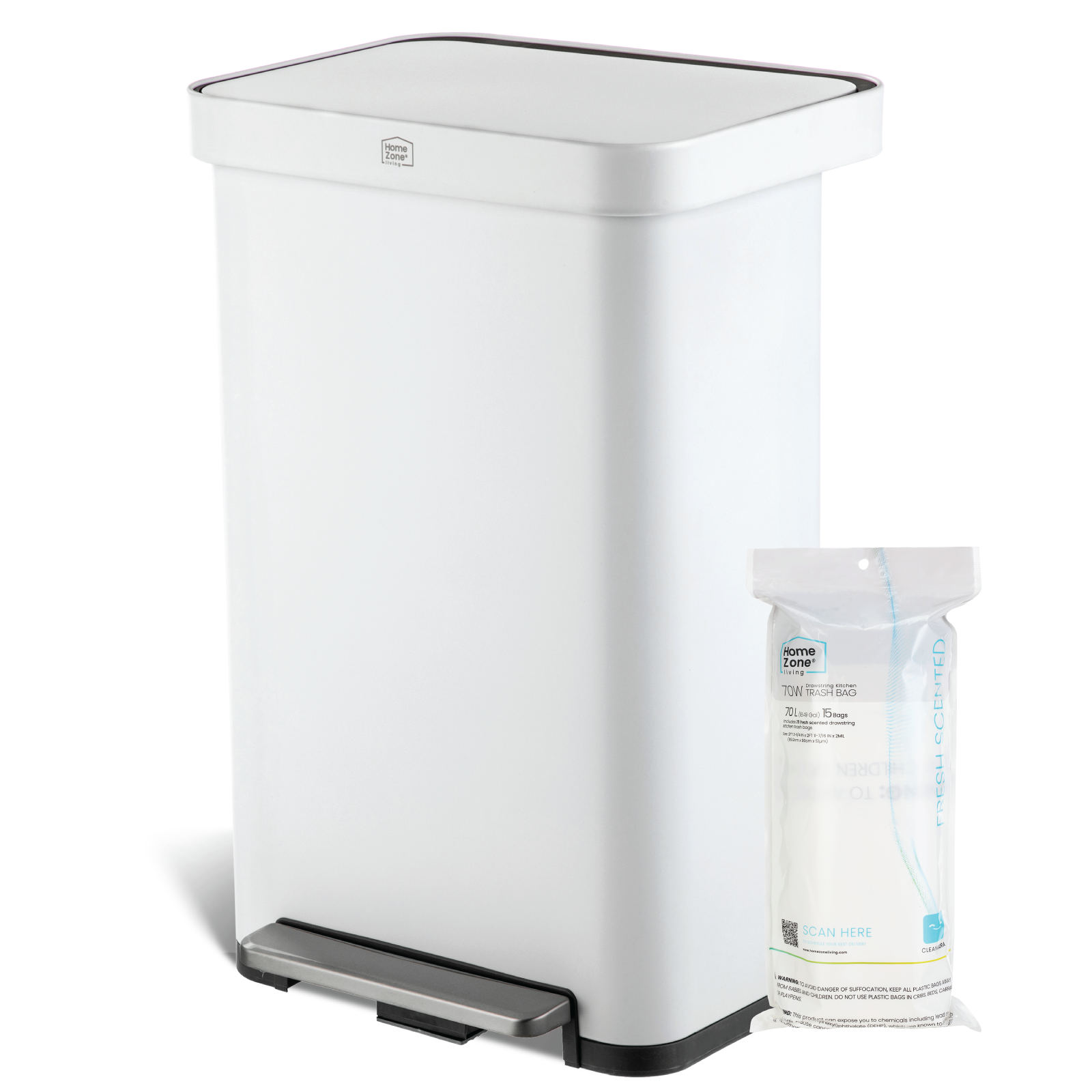 18.5 Gallon Virtuoso 2.0 Trash Can - 70 Liter