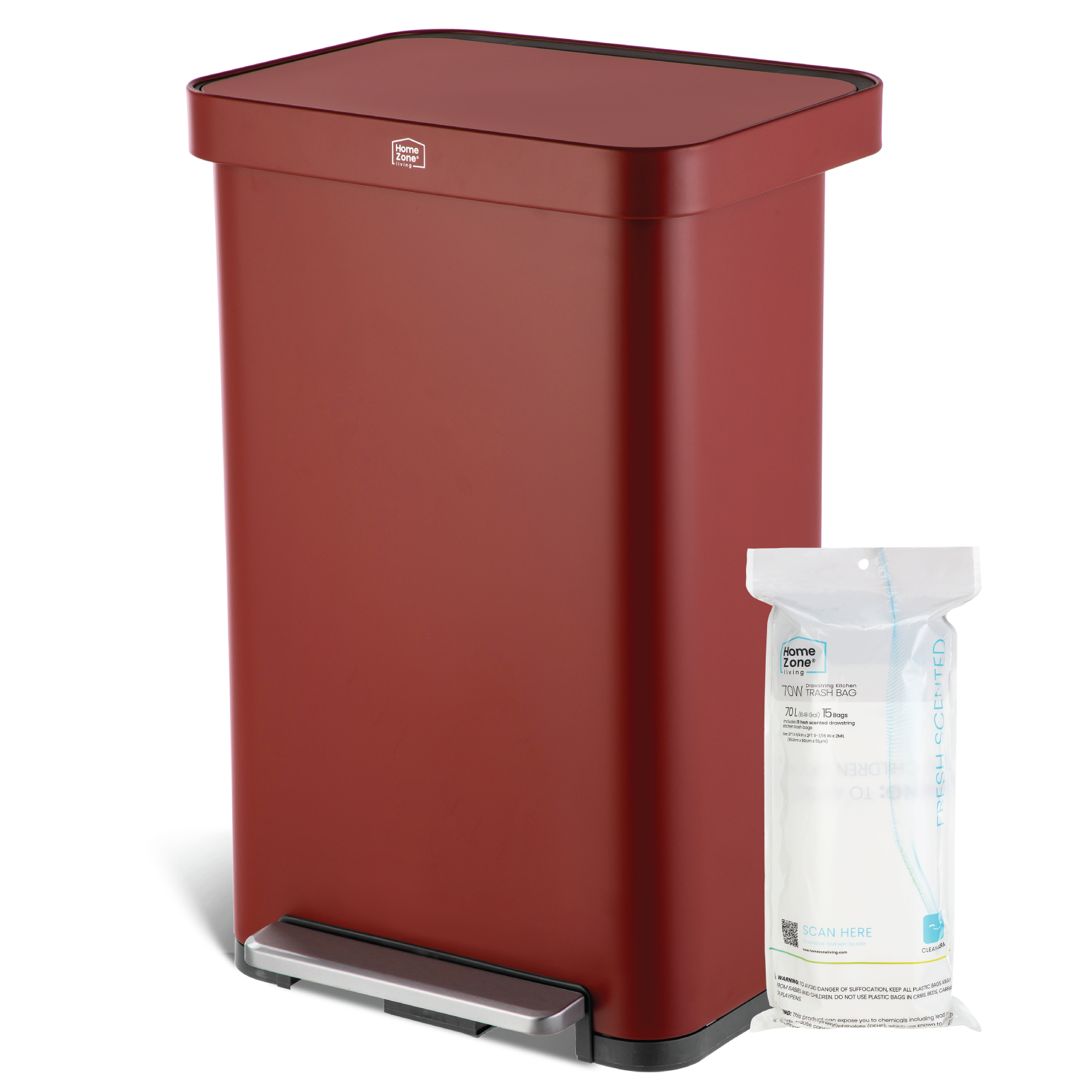18.5 Gallon Virtuoso 2.0 Trash Can - 70 Liter