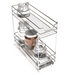 2-Tier Pull-Out Drawer Cabinet Organizer - 7” W x 20” D - Home Zone Living