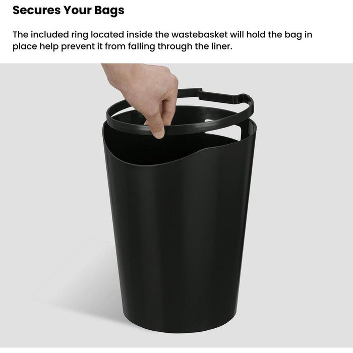 Virtuoso Collection - 2.3 Gallon Small Round Open Top Trash Can - Serene Green, 2-Pack - Home Zone Living