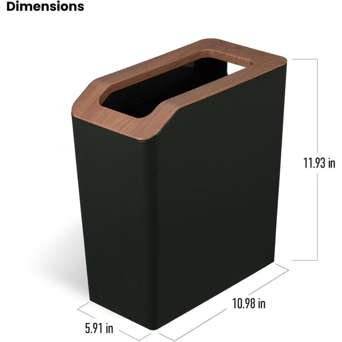 Virtuoso Collection - 2.1 Gallon Slim Open Top Trash Can - Serene Green, 2-Pack - Home Zone Living