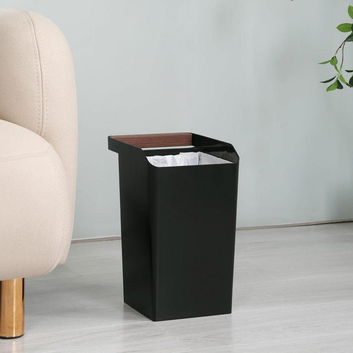 Virtuoso Collection - 2 Gallon Small Square Open Top Trash Can with Handle - Serene Green, 2-Pack - Home Zone Living