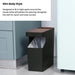 Virtuoso Collection - 1.7 Gallon Small Rectangular Trash Can with Wood Grain Cover - Serene Green, 2-Pack - Home Zone Living