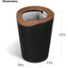 Virtuoso Collection - 2.3 Gallon Small Round Open Top Trash Can - Serene Green, 2-Pack - Home Zone Living