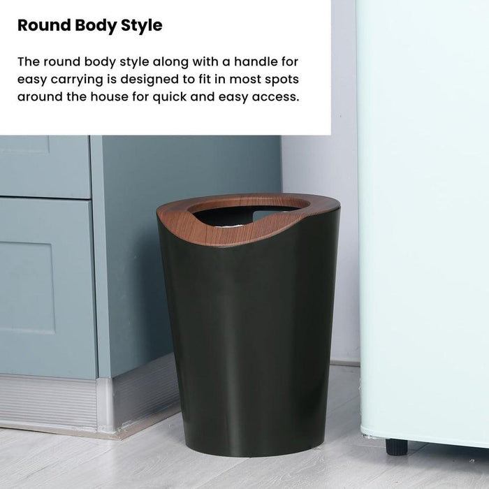 Virtuoso Collection - 2.3 Gallon Small Round Open Top Trash Can - Serene Green, 2-Pack - Home Zone Living