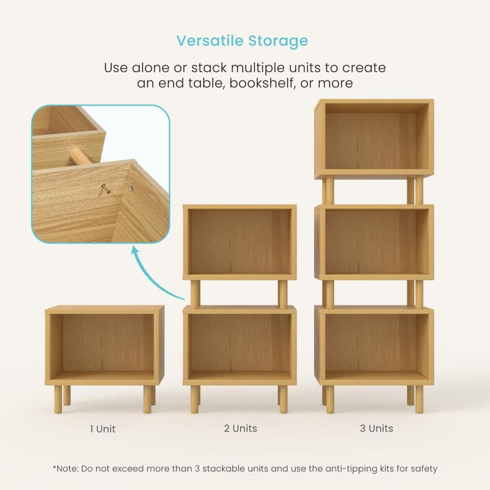 Storge Cube End Table - Open Cabinet Design