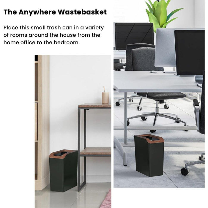 Virtuoso Collection - 2.1 Gallon Slim Open Top Trash Can - Serene Green, 2-Pack - Home Zone Living