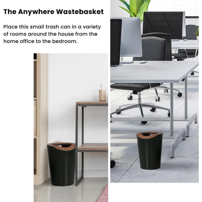 Virtuoso Collection - 2.3 Gallon Small Round Open Top Trash Can - Serene Green, 2-Pack - Home Zone Living