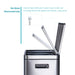 16 Gallon Kitchen Trash Can with 3 Compartments for 60 Liter Total Capacity - Home Zone Living