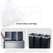 16 Gallon Kitchen Trash Can with 3 Compartments for 60 Liter Total Capacity - Home Zone Living